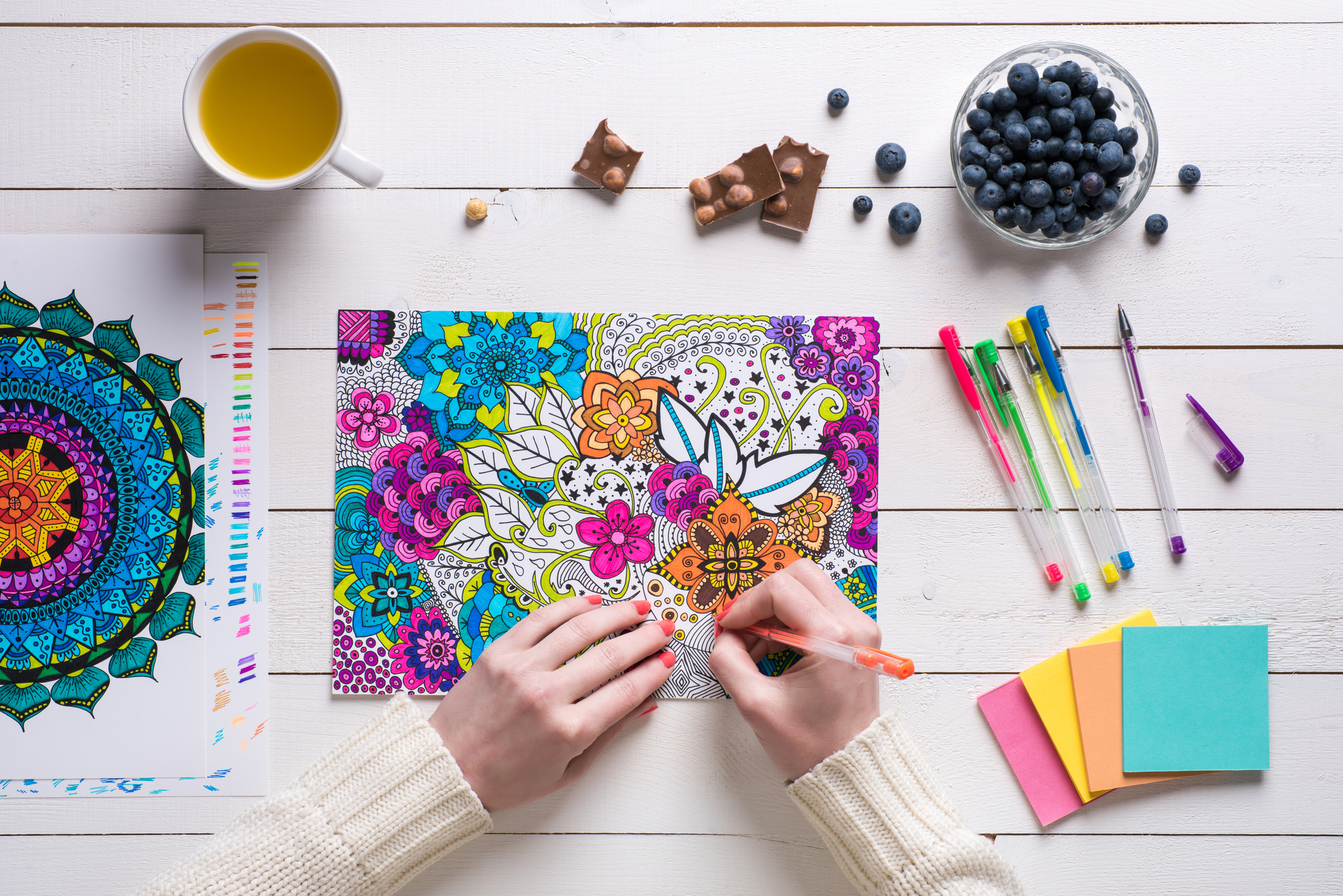 Female coloring adult coloring books, new stress relieving trend